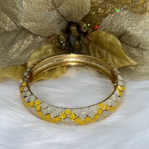 NWOT Nordstrom Sequin Bracelet Yellow White & Gold Color Item #28B